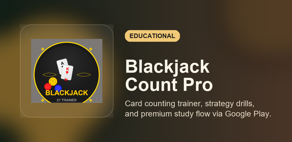 Blackjack Count Pro feature graphic